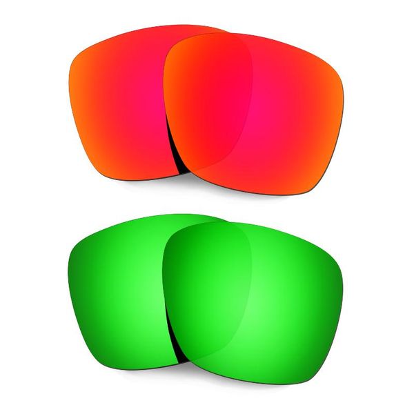 

sunglasses hkuco polarized replacement lenses for xl red/green 2 pairs, White;black