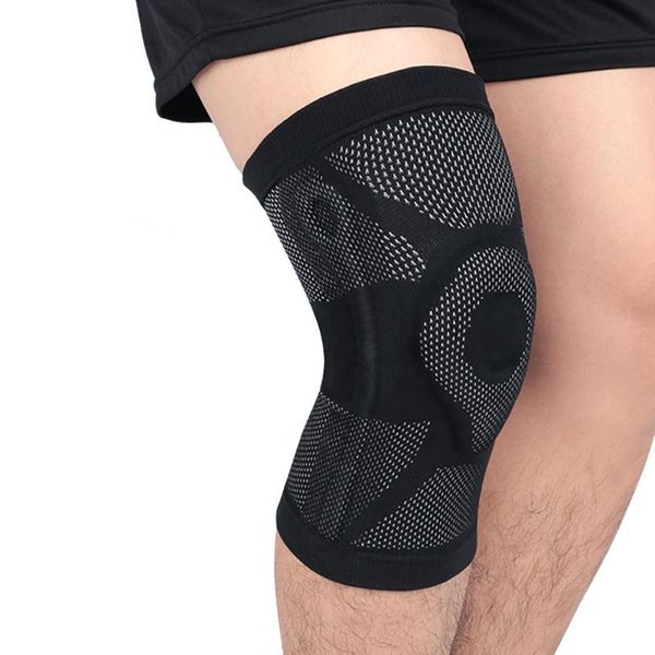

1pcs thin knee pads protective sleeve for basketball running hiking high elasticity breathable protector leg warmer black elbow &, Black;gray