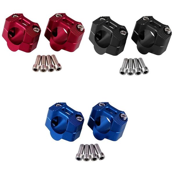 

handlebars motorcycle 1 1/8 inch cnc aluminum handlebar risers 28mm adjustable bar clamps universal for exc yzf crf klx dirt pit bike