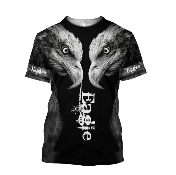 

men's t-shirts mens 3d all over print casual love eagle tattoo harajuku summer tees hip-hop women short sleeve plus size 9, White;black