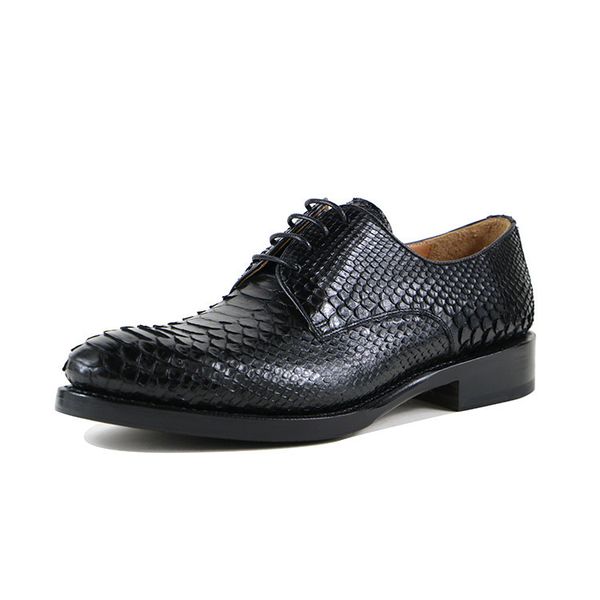 

summer men's pointed snake busins formal drs single sho elevated, Black