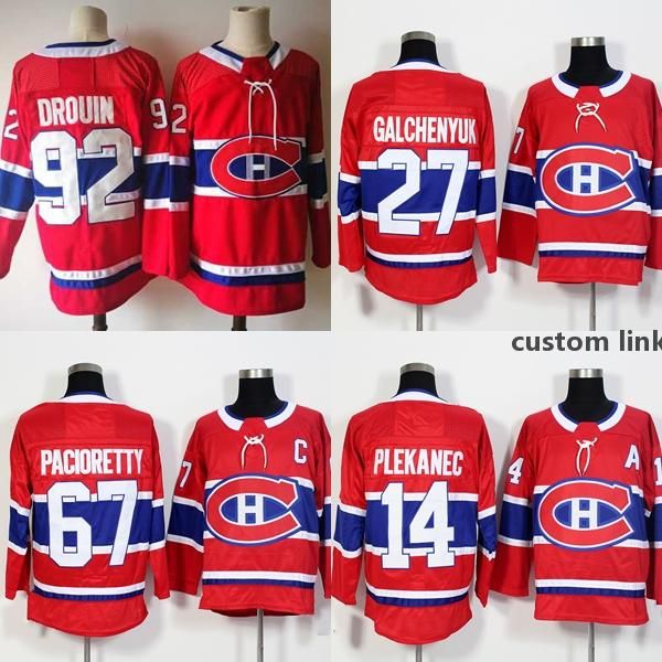 

2017 new brand mens montreal canadiens 14 tomas plekanec 27 alex galchenyuk 67 max pacioretty 92 jonathan drouin hockey jerseys ., Black;red