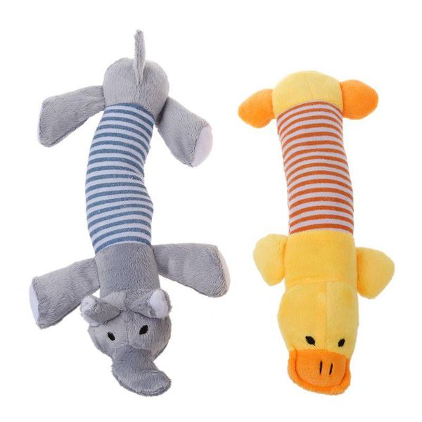 

dog toys & chews 2pcs chew squeaky plush squeak pet puppy elephant+duck