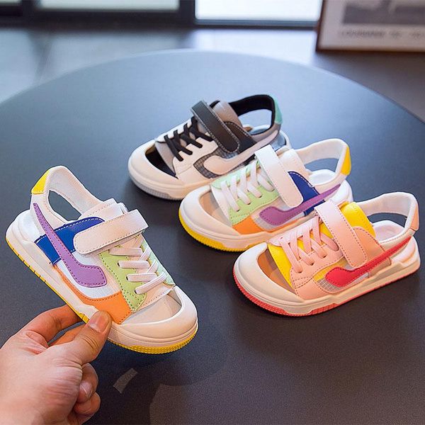 

sandals summer children casual shoes soft breathable s classic kids sneakers fashion girls boys no-slip, Black;red