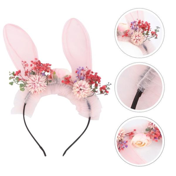 

cat costumes 1pc long ear headband hair flower headdress party head easter accessory random design