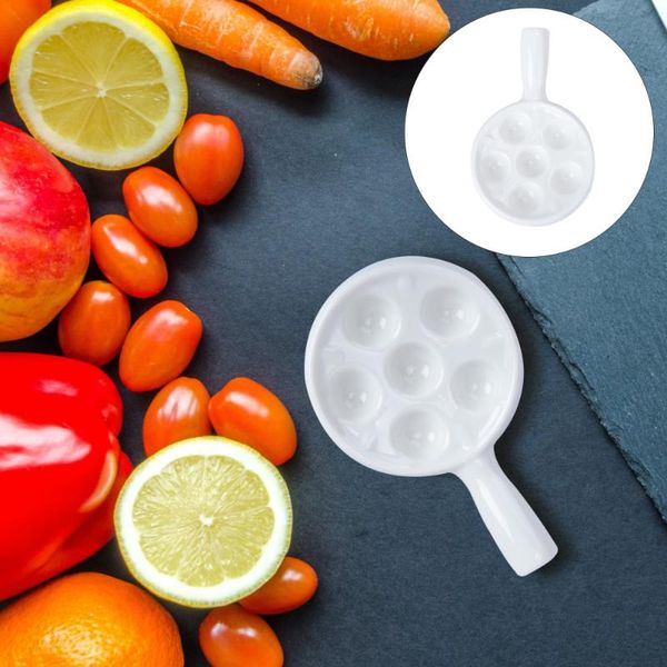 

dishes & plates 1pc household baking plate kitchen snail dish barbecue (white)