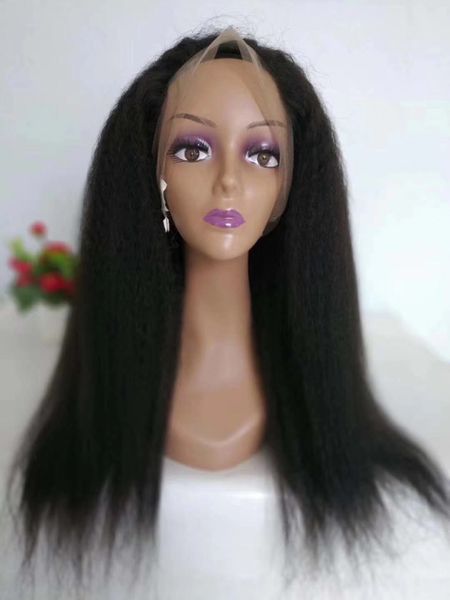 

satai kinky straight wig 13x6 lace front wigbrazilian remy human hair wigs 360 lace frontal wig, Black