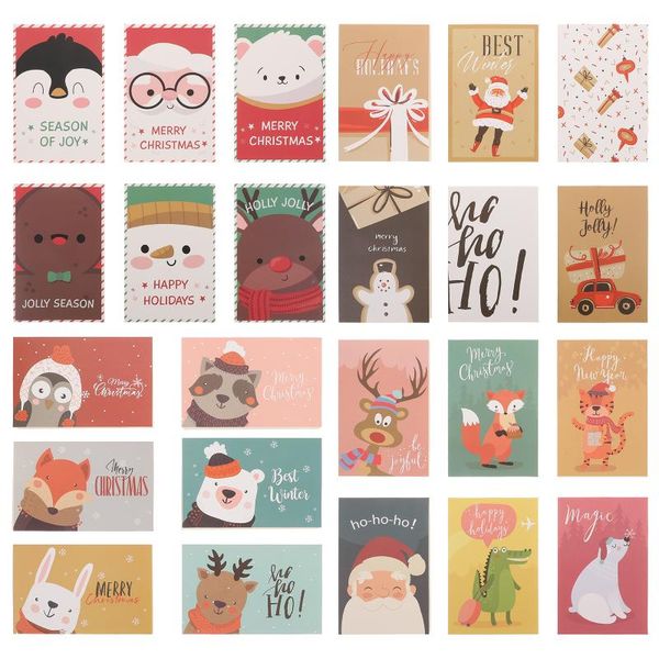 

greeting cards 24pcs christmas elements xmas blessing festival
