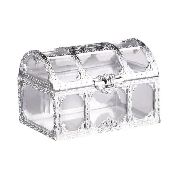 

gift wrap 10pcs creative candy box treasure chest shape sugar containers holder storage case party supplies for wedding (golden)