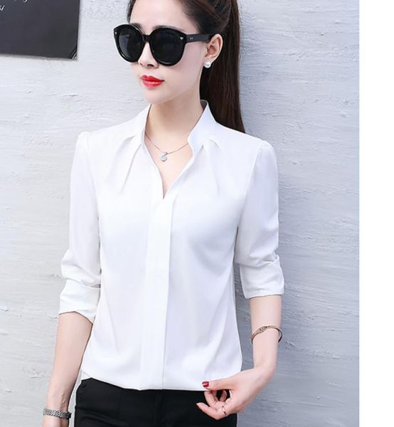 

2021 summer fashion long sleeve women's shirt@29, White