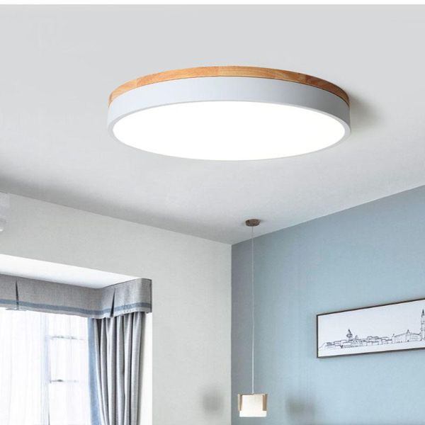 Plafoniere Modern LED Light Lampada da soggiorno ultrasottile Camera da letto Telecomando per montaggio superficiale