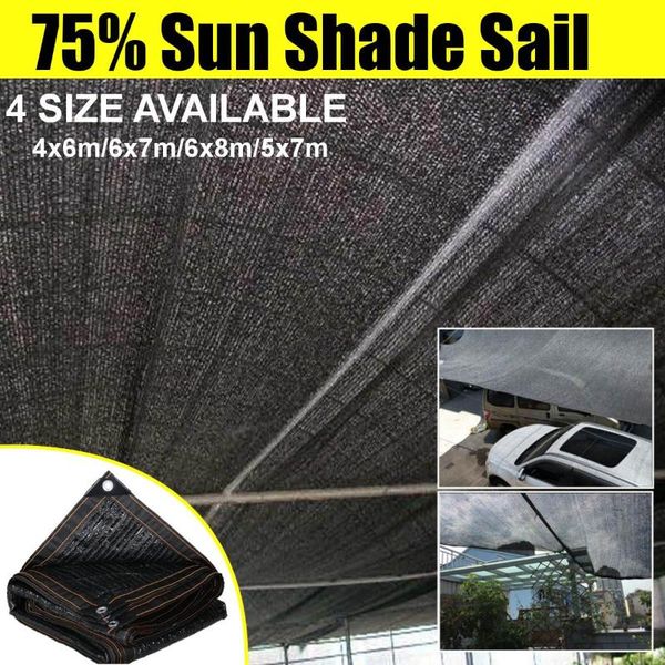 

shade 4x6m/5x7m rectangular pe 75% sun sail canopy outdoor square rectangle garden yard awnings decoration cover anti uv