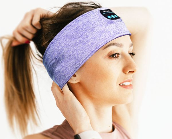 A mais recente toalha sem fio Bluetooth, uma variedade de estilos para escolher, headband de música esportiva com fones de ouvido, suporte para logotipo personalizado