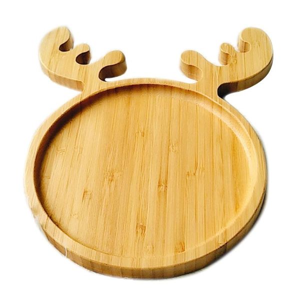 

kitchen storage & organization d08d wooden deer shape refreshment tray fruit dessert snack plate japanese style bread decorative tableware