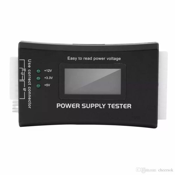 Adattatori 1Pc Computer PC Power Supply Tester Checker 20/24 pin SATA HDD ATX BTX Meter LCD