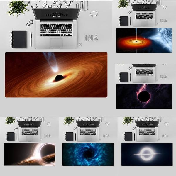 

mouse pads & wrist rests black hole beautiful anime gaming mousepad desk mat table game office work gamer large pad mats non-slip lapcus