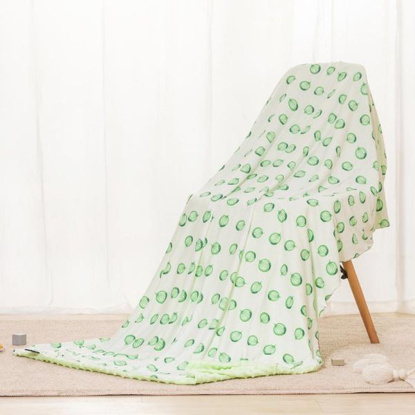 

spring and summer bamboo cotton breathable baby blankets, comfort peas quilt cool towels 110*158 blankets & swaddling