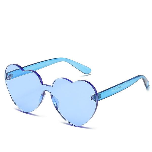 

outdoor eyewear 2021 love sunglasses candy color frameless thin section pure european and american ladies fashion