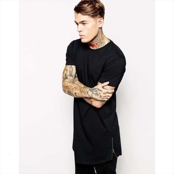 

mrmt zipper long black mens tee man clothing extra for male brand, White;black