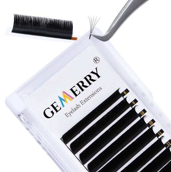 

false eyelashes gemerry easy fan volume lashes auto bloom individual eyelash extension faux mink thick natural camellia make up