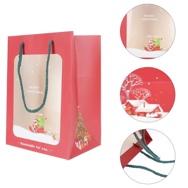 

gift wrap 6pcs delicate christmas bag thickened xmas pouch open window