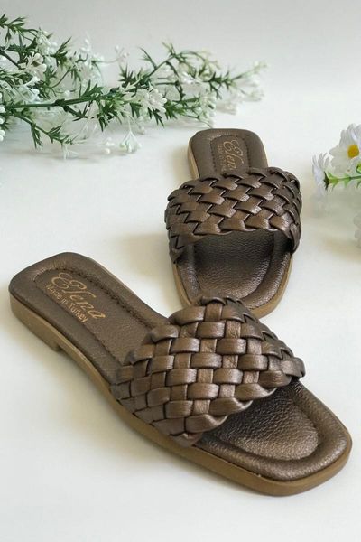 

elena mesh slippers, Black