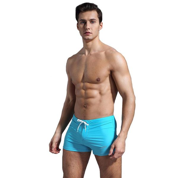 

sell summer mens solid trunks swimwear 2021 men swim beach board shorts surf briefs swimming swimsuit bathing suit men's, White;black
