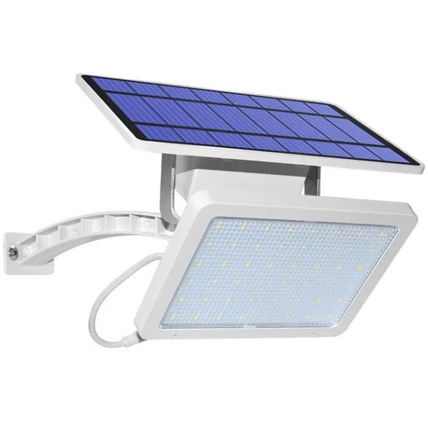 Painel solar LED Sensor de luz de parede Lâmpada de rua Ajustável Holofote à prova d'água para jardim de gramado ao ar livre - preto