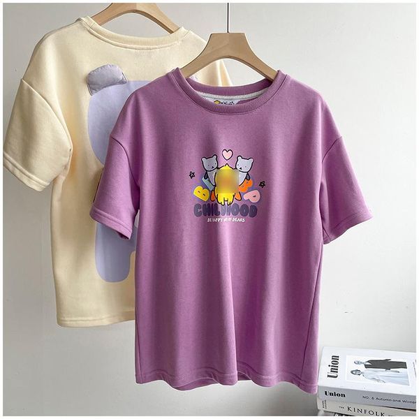

women's t-shirt summer short sleeve pullover o-neck women t shirt fy001, White