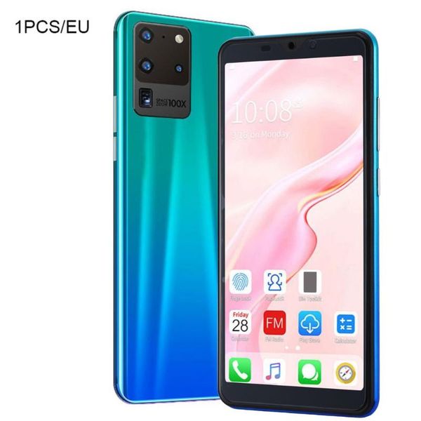 

counters s20 pro smartphone 5.8 inch screen 512m+4g android 3d glass plated back cover blue