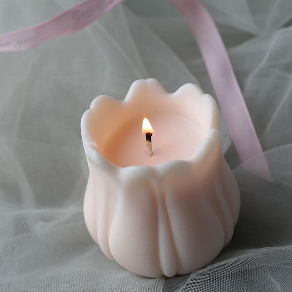 

craft tools 1 pcs turmeric flower shape diy candle mould simple mellow model home decoration flowers shaped silicone mold