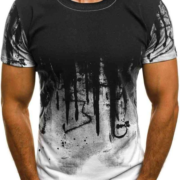 

2021 new style 3d graffiti pattern hip hop cool nice t-shirt oversize for adults xxs-6xl, White;black