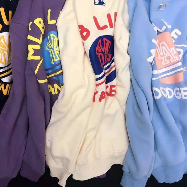 

new york yank star graffiti foam sweater men's and women's spring casual loose couple long sleeves, Black