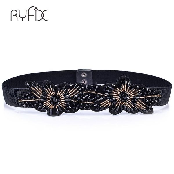 

female full metal mirror thin waist belt women metallic gold plate with chains lady punk rocky waistband for bl229 belts, Black;brown