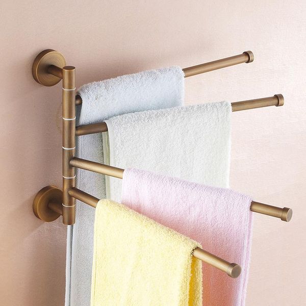 

towel racks bathroom owel 4 tiers bars antique brass holder bath rack active rails hanger accessories wall shelf sd220