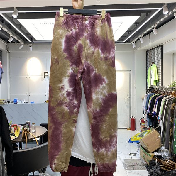 

women's pants & capris sunday service pants 2021 men hip hop tie dye kanye west sweat cotton chorus tour, Black;white