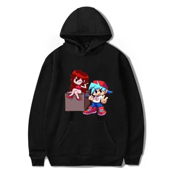 

women's hoodies & sweatshirts funny friday night funkin hoodie printing girls hoody graphics hooded sweatshirt fashion clothing, Black