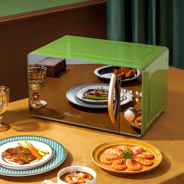 

microwave ovens mirror 700w oven is an easy-to-use 20-liter stylish electric cookware for defrosting food chef bear/wbl-a20h1