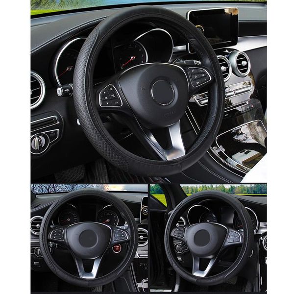 

steering wheel covers black cover breathable interior replacement accessories
