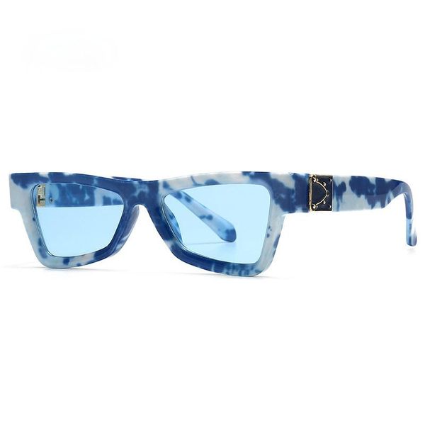 

sunglasses retro cat eye women luxury fashion designer blue white pattern eyewear men vintage shades uv400, White;black