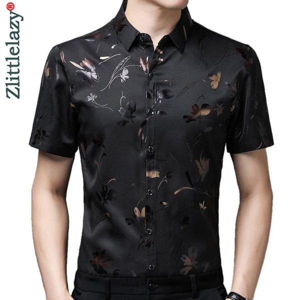 

designer gildin mens shirts for men clothing korean fashion summer short sleeve shirt luxury dress casual clothes jersey 50 men's, White;black