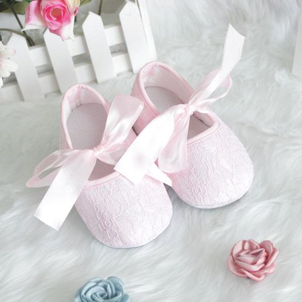 

-selling infant born baby girls soft comfortable cute pu leather crib shoes walking flat pink first walkers