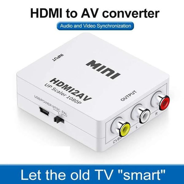 

audio cables & connectors to av scaler adapter hd 1080p video composite converter box rca av/cvsb l/r mini 2av support ntsc pal
