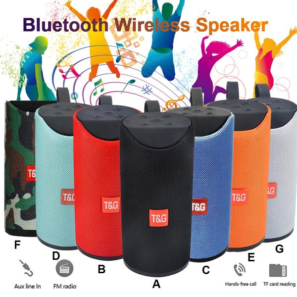 Alto-falante Bluetooth TG113 5W Outdoor Portable Coluna Sem Fio Bluetooth Speaker USB TF FM Rádio Música Subwoofer Estéreo para PC