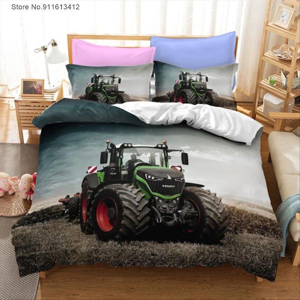 

bedding sets tractor car 3d printed set duvet cover pillowcase comforter kids bedclothes bed linens gift