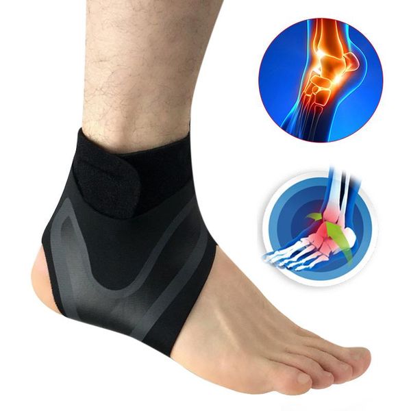 

ankle support sport brace elastic band safety running basketball fitness foot heel wrap bandage fascitis plantar, Blue;black