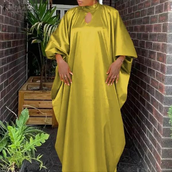 

casual dresses stylish long sleeve hollow out loose sundress women autumn maxi dress robe femme solid satin vestido kaftan oversize, Black;gray