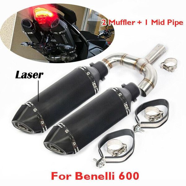 

exhaust motorcycle muffler link pipe middle tube connector slip on for escape moto benelli 600 bn600 bj600 system