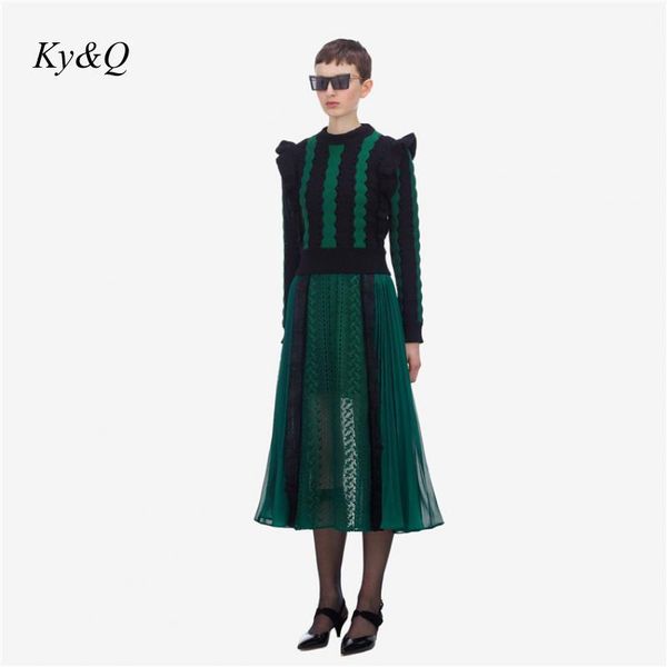 

women's sweaters brand designer winter women black green striped hollow short sweater christmas ruffled pullover 2021 luxury clothe, White;black