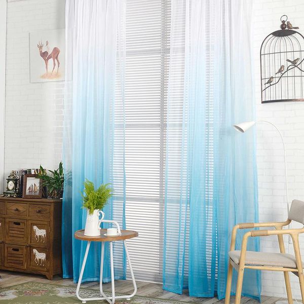 

gradient blackout window curtains for living room kitchen modern tulle bedroom curtain fabric drapes &